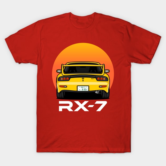 Mazda RX-7 JDM Initial-D Drift Ver C T-Shirt by grphc_dsg21